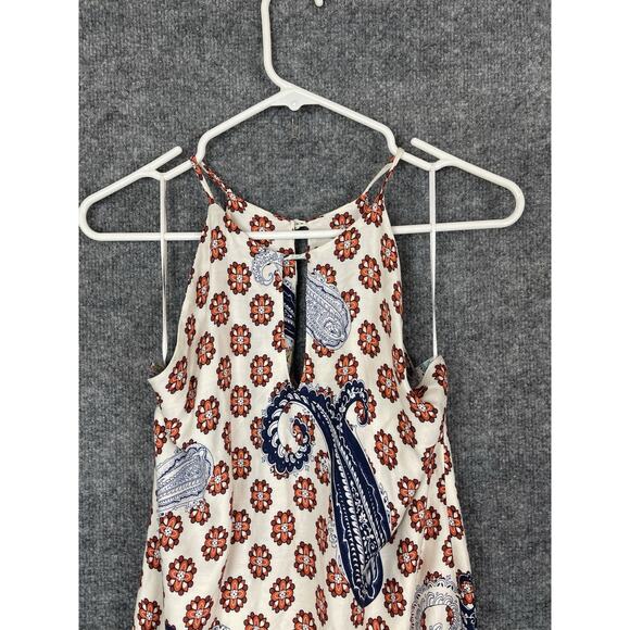 Renee C. Sun Dress Women's S/M Sleeveless Haulter Multi color Paisley Print Mini - Picture 2 of 10